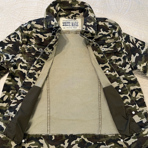 White Mark Camo Jean Jacket - Picture 4 of 6